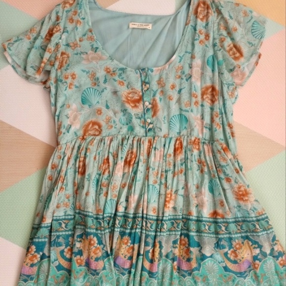 SPELL Mermaid Print Mini Dress Size M NWOT - Picture 12 of 15